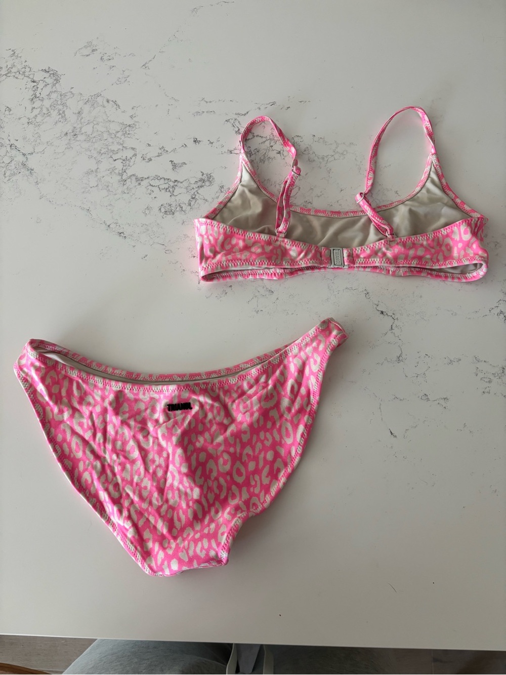 Triangl Swimwear Pink Leopard Print Bikini Set - Picture 2 of 6